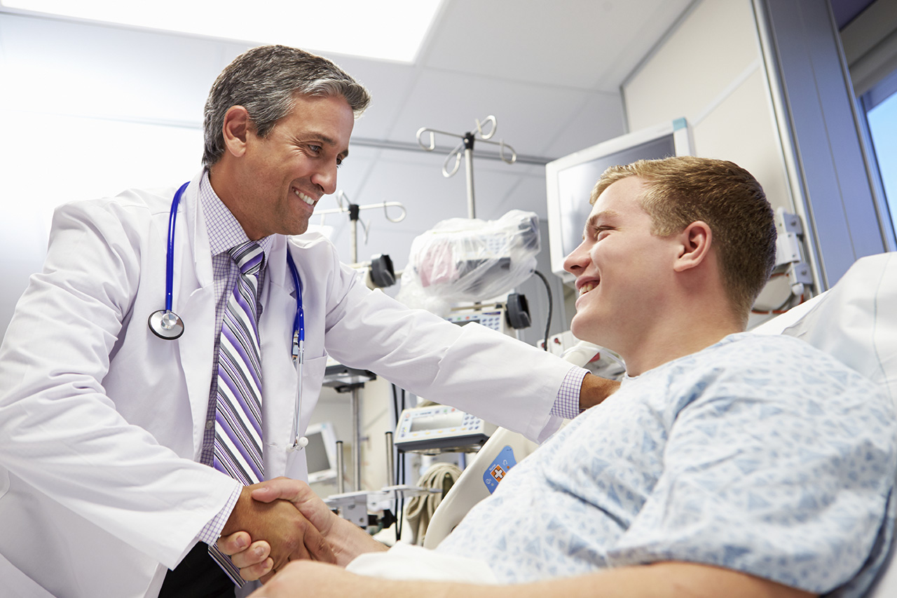 happy hospital patient