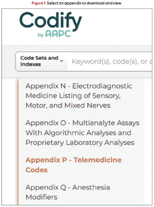 Access CPT® Appendices In Codify - AAPC Knowledge Center