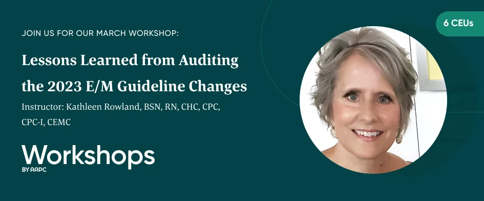Lessons Learned from Auditing the 2023 E/M Guideline Changes 